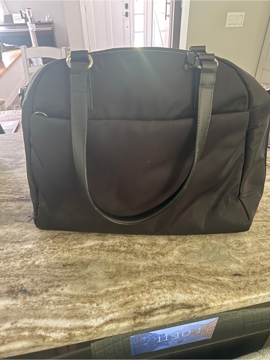 Lo & Sons Handbags - Lo & Sons Black Travel Tote Bag with Leather Straps